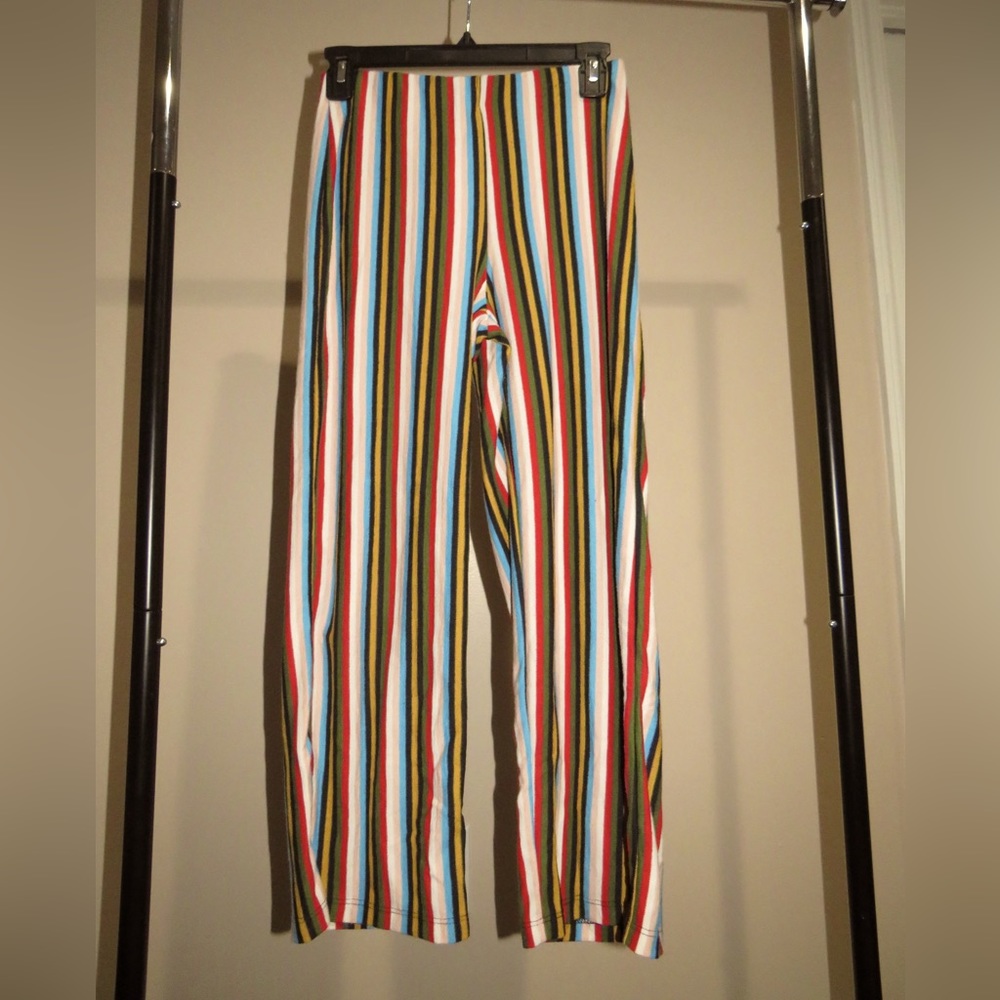 Urban Outfitters - rainbow striped flowy wide leg pants